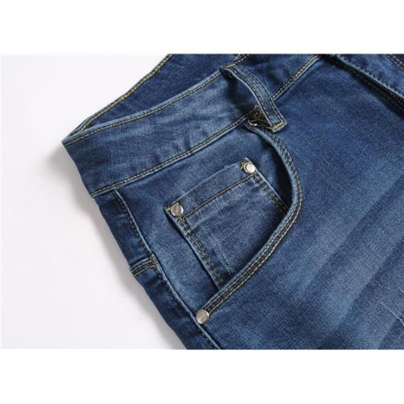 Men's Skinny Slim Fit Stretch Straight Leg Fashion Jeans Pants - Picture 3 of 7